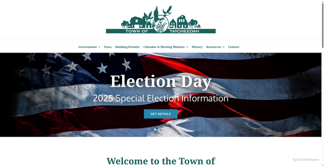 Security scan screenshot of https://www.townoftaycheedahwi.gov/