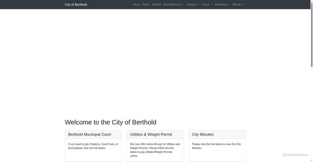 Security scan screenshot of https://berthold-nd.gov/