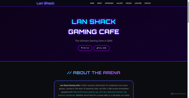 Security scan screenshot of https://lanshackgamingcafe-ram4rfoztp.edgeone.app/