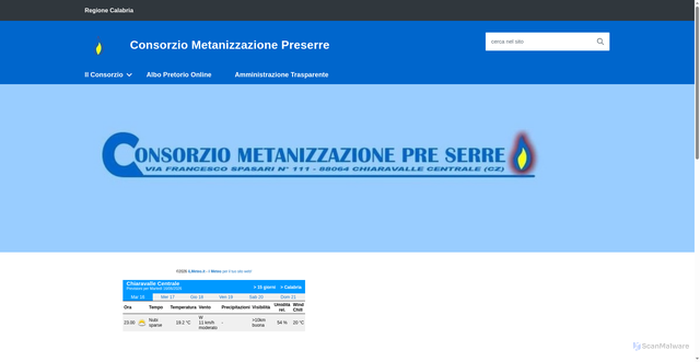 Security scan screenshot of http://www.consorziopreserre.it/