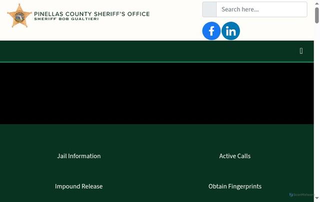 Security scan screenshot of https://pinellassheriff.gov/