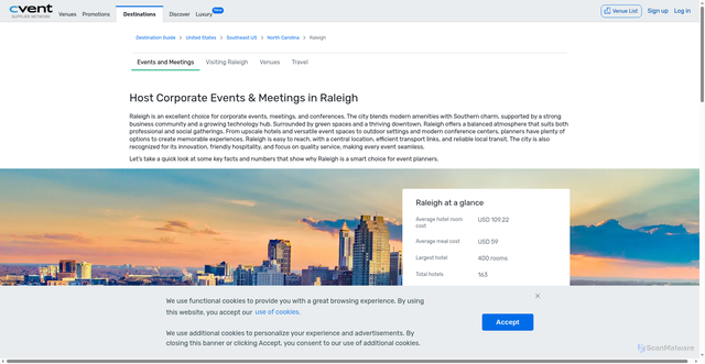 Security scan screenshot of https://www.cvent.com/meeting-event-planning/usa/nc/raleigh