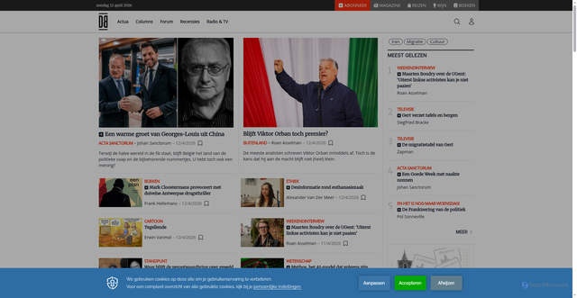 Security scan screenshot of https://doorbraak.be