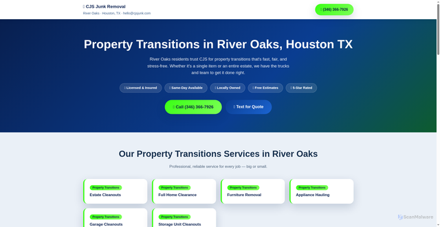 Security scan screenshot of https://riveroakspropertytransitions.pages.dev/