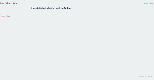Security scan screenshot of https://felddomino.de