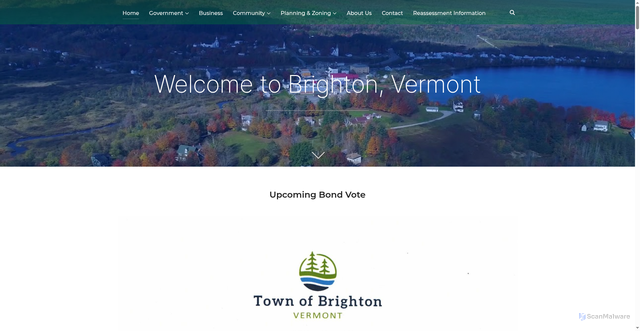 Security scan screenshot of https://brightonvt.org/
