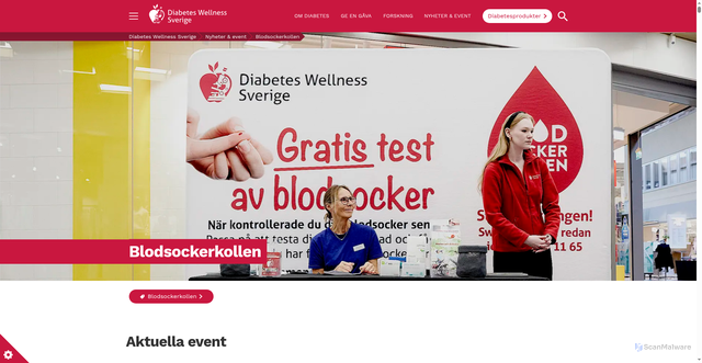 Security scan screenshot of https://blodsockerkollen.se