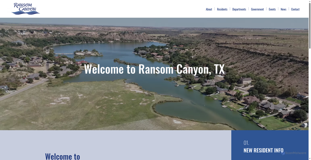 Security scan screenshot of https://www.townofransomcanyon.gov/