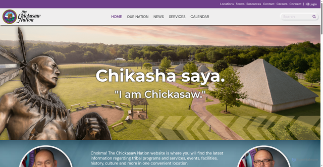 Security scan screenshot of https://www.chickasaw.net/