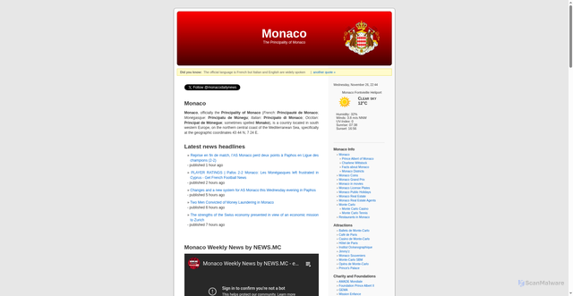Security scan screenshot of https://monaco.me/
