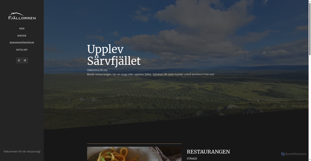 Security scan screenshot of https://fjallorren.se