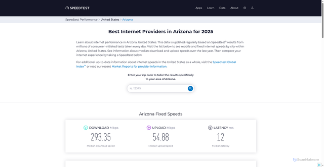 Security scan screenshot of https://1-dj2.pages.dev/performance/united-states/arizona