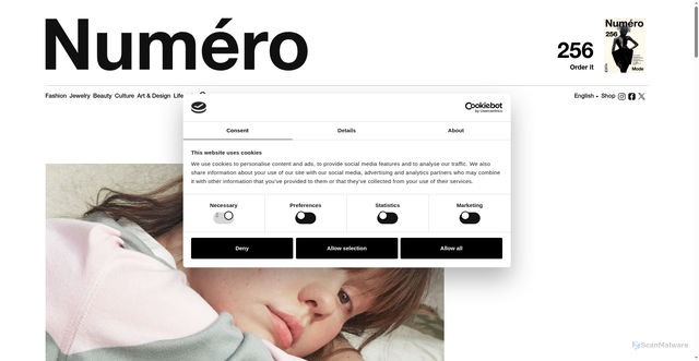 Security scan screenshot of https://numero.com/en/culture-en/movies/who-is-mia-goth-scream-queen-and-star-of-the-new-star-wars/