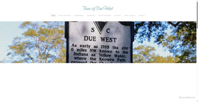 Security scan screenshot of https://www.duewestsc.gov/