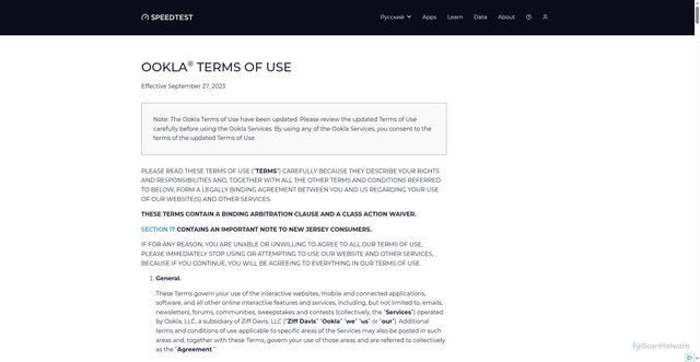 Security scan screenshot of https://bba-br5.pages.dev/ru/about/terms