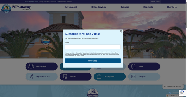 Security scan screenshot of https://www.palmettobay-fl.gov/