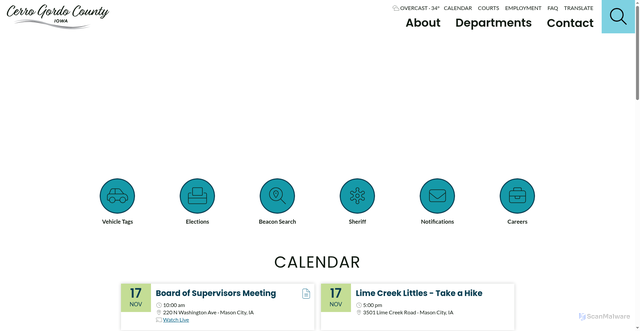 Security scan screenshot of https://cerrogordo.gov/