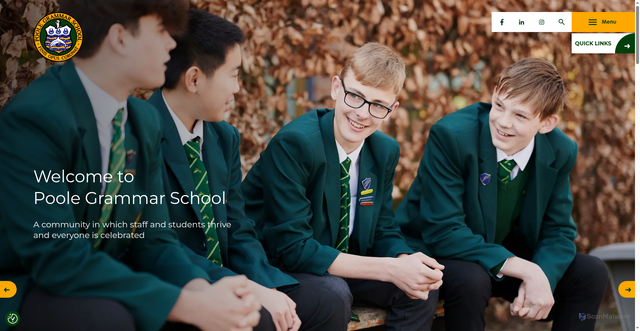 Security scan screenshot of https://www.poolegrammar.com/