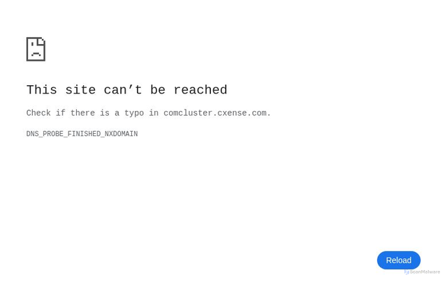 Security scan screenshot of https://comcluster.cxense.com/
