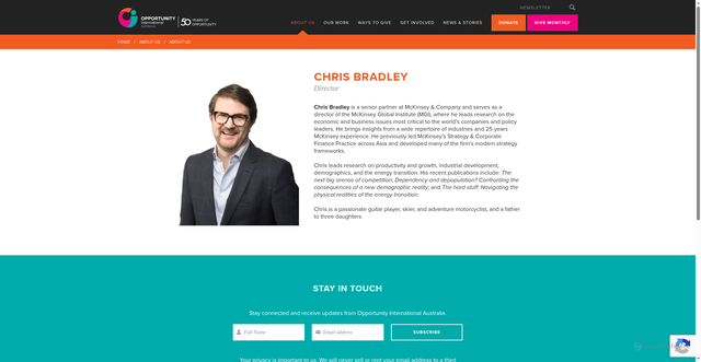 Security scan screenshot of https://opportunity.org.au/what-we-do/about-us/leadership/chris-bradley