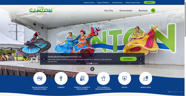 Security scan screenshot of https://www.cantonga.gov/