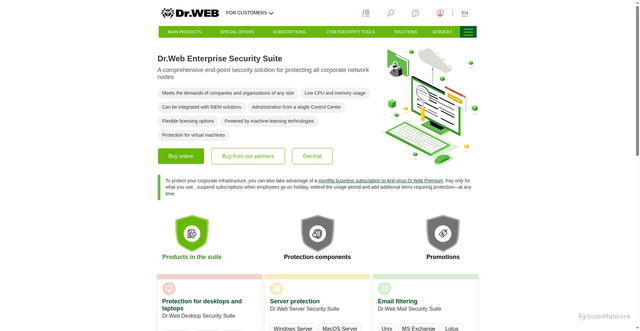 Security scan screenshot of https://autorenew.drweb.com