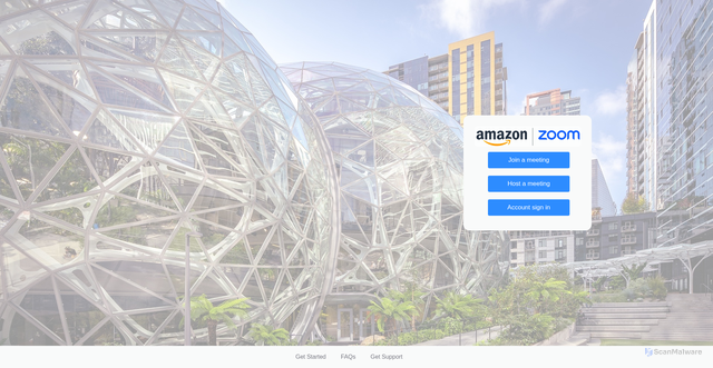 Security scan screenshot of https://amazon.zoom.us