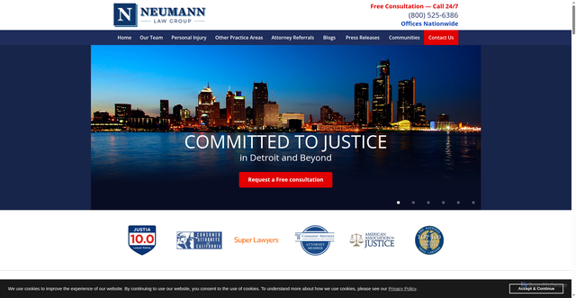 Security scan screenshot of https://www.neumannlawgroup.com/