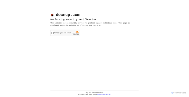 Security scan screenshot of https://downcp.com