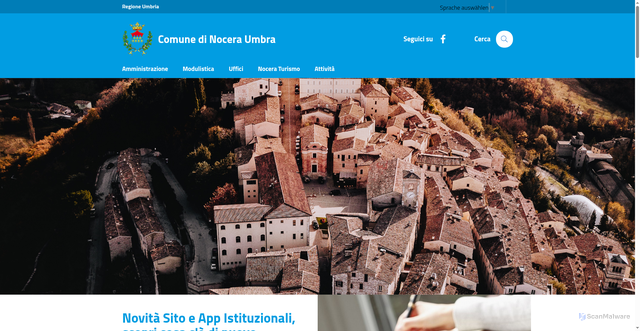 Security scan screenshot of https://www.comune.noceraumbra.pg.it/