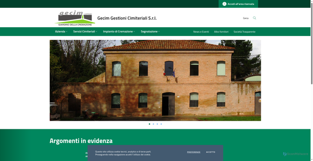 Security scan screenshot of https://www.gecim.it/nqcontent.cfm?a_id=14134
