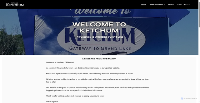 Security scan screenshot of https://www.ketchumok.gov/