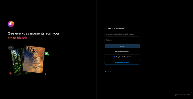 Security scan screenshot of https://wwwinstagram.vercel.app/