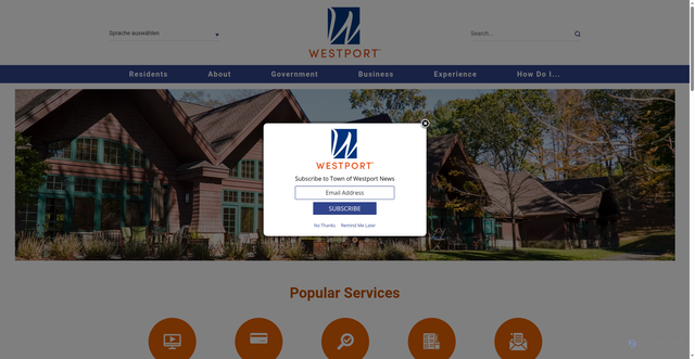 Security scan screenshot of https://www.westportct.gov/