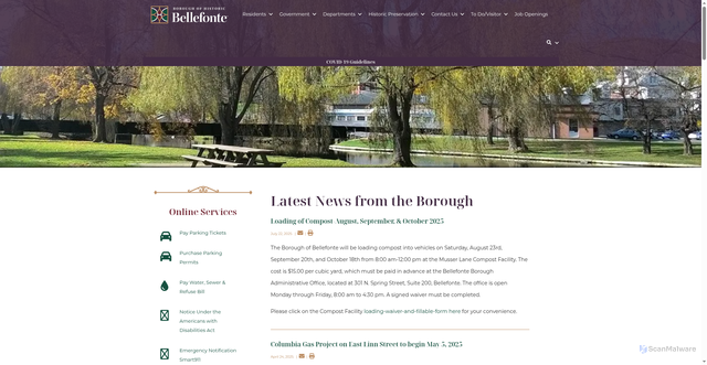 Security scan screenshot of https://bellefonte.net/