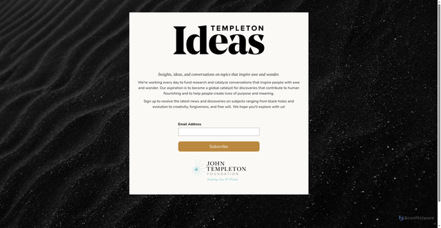 Security scan screenshot of https://possibilities.templeton.org/4heynhx60v?utm_source=Receive+News+from+the+John+Templeton+Foundation&utm_campaign=62781a7d0e-EMAIL_CAMPAIGN_2025_templetonideas_20251210&utm_medium=email&utm_term=0_-42837b4b08-97355777