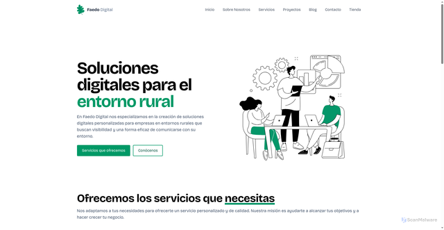 Security scan screenshot of https://faedo-digital.pages.dev/