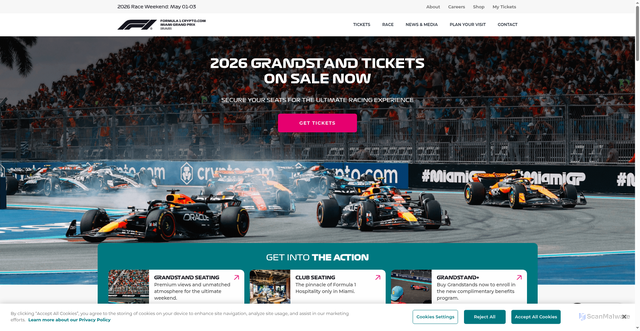 Security scan screenshot of https://f1miamigp.com/?srsltid=AfmBOopk5cJNi7HZ--RIUwhx4gvVzBcvS_1WpLC-E2HzBRxZET8X-rKO