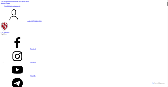 Security scan screenshot of https://www.comune.firenze.it/