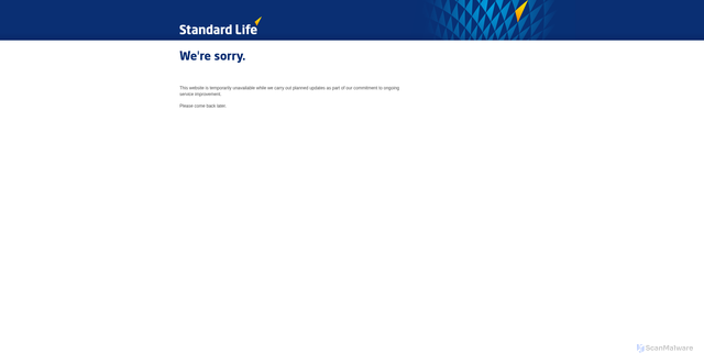Security scan screenshot of https://online.standardlife.com