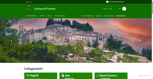 Security scan screenshot of https://www.comune.fumone.fr.it