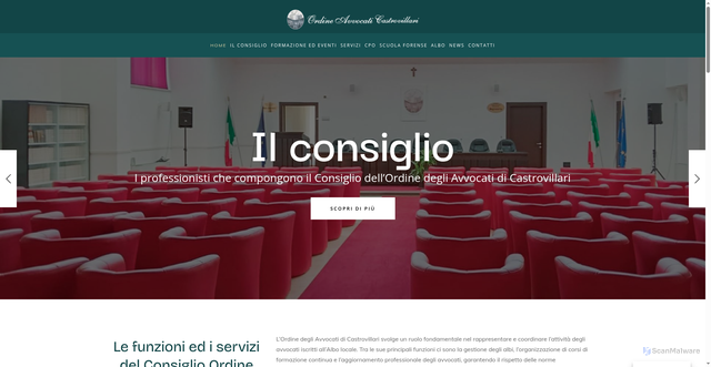 Security scan screenshot of https://www.ordineavvocaticastrovillari.it/