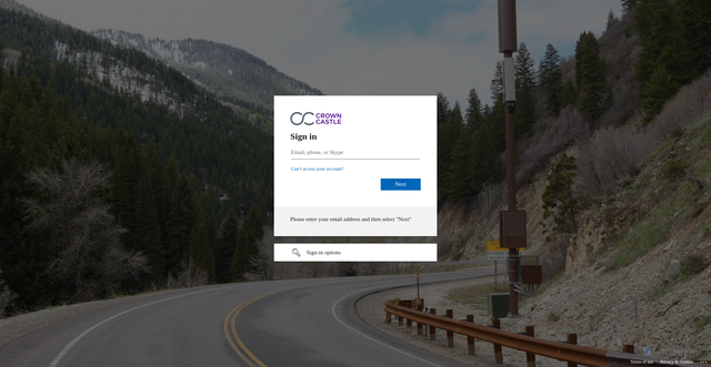 Security scan screenshot of https://crowncastle-my.sharepoint.com