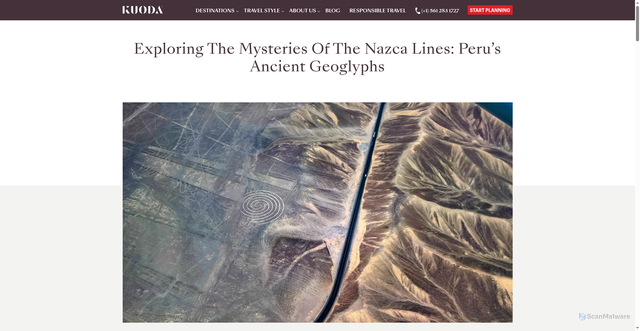 Security scan screenshot of https://www.kuodatravel.com/blog/nazca-lines/