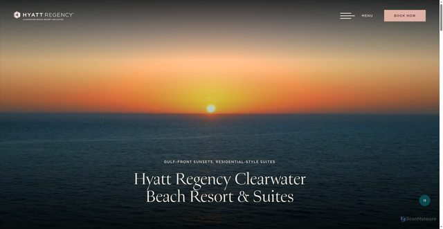 Security scan screenshot of https://hyattregencyclearwaterresortandsuites.com