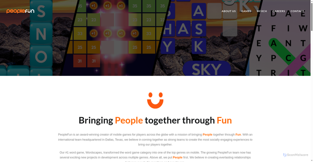 Security scan screenshot of https://peoplefun.com