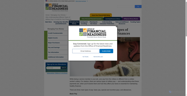Security scan screenshot of https://finred.usalearning.gov/Money/TypesOfPay