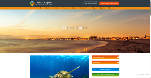 Security scan screenshot of https://www.travelmanagers.com.au/destinations/cook-islands/