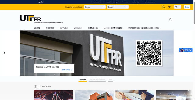 Security scan screenshot of https://www.utfpr.edu.br/