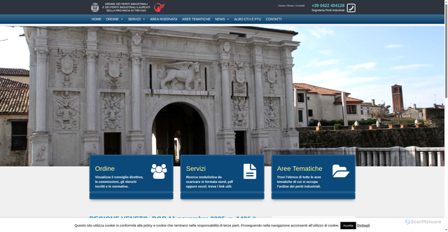 Security scan screenshot of https://www.perindtv.it/